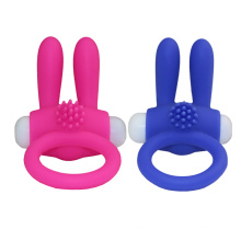 Conejo de silicona vibrante mariposa anillo de sexo masculino juguetes (dyast405)